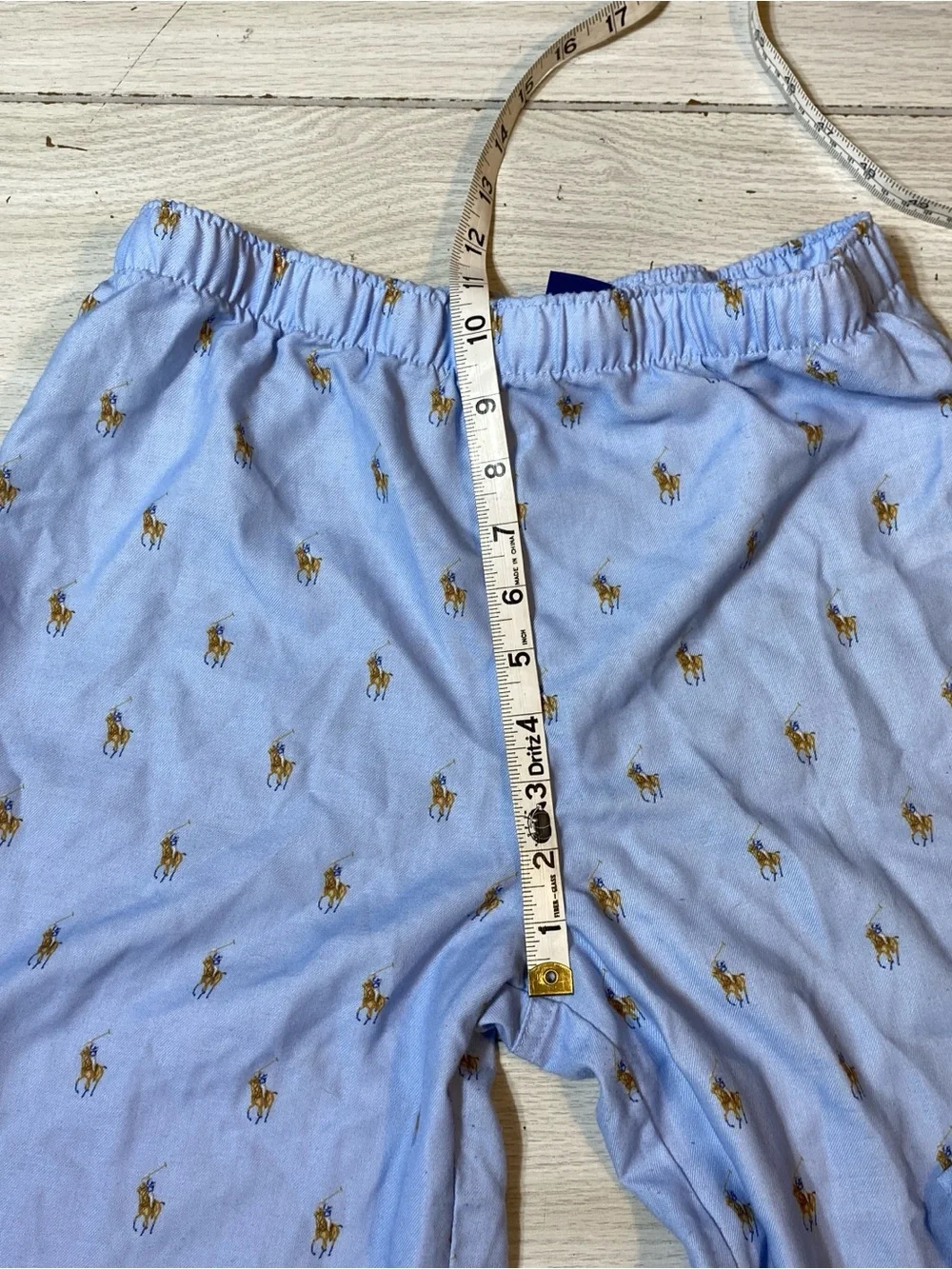 Polo Ralph Lauren Boys L 12-13 Pajama Set Blue Pony Print Shirt Pants
